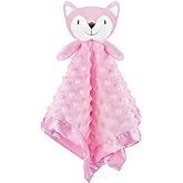 Pro Goleem Loveys for Babies - Soft Security Blanket Baby Snuggle Toy Newborn Stuffed Animals Baby Gifts for Girls, Pink Fox 16 Inch