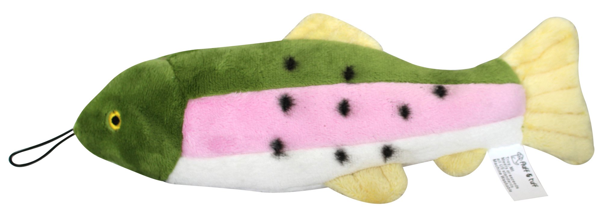 Fluff & Tuff Burt Lake Trout Durable Plush Dog Toy