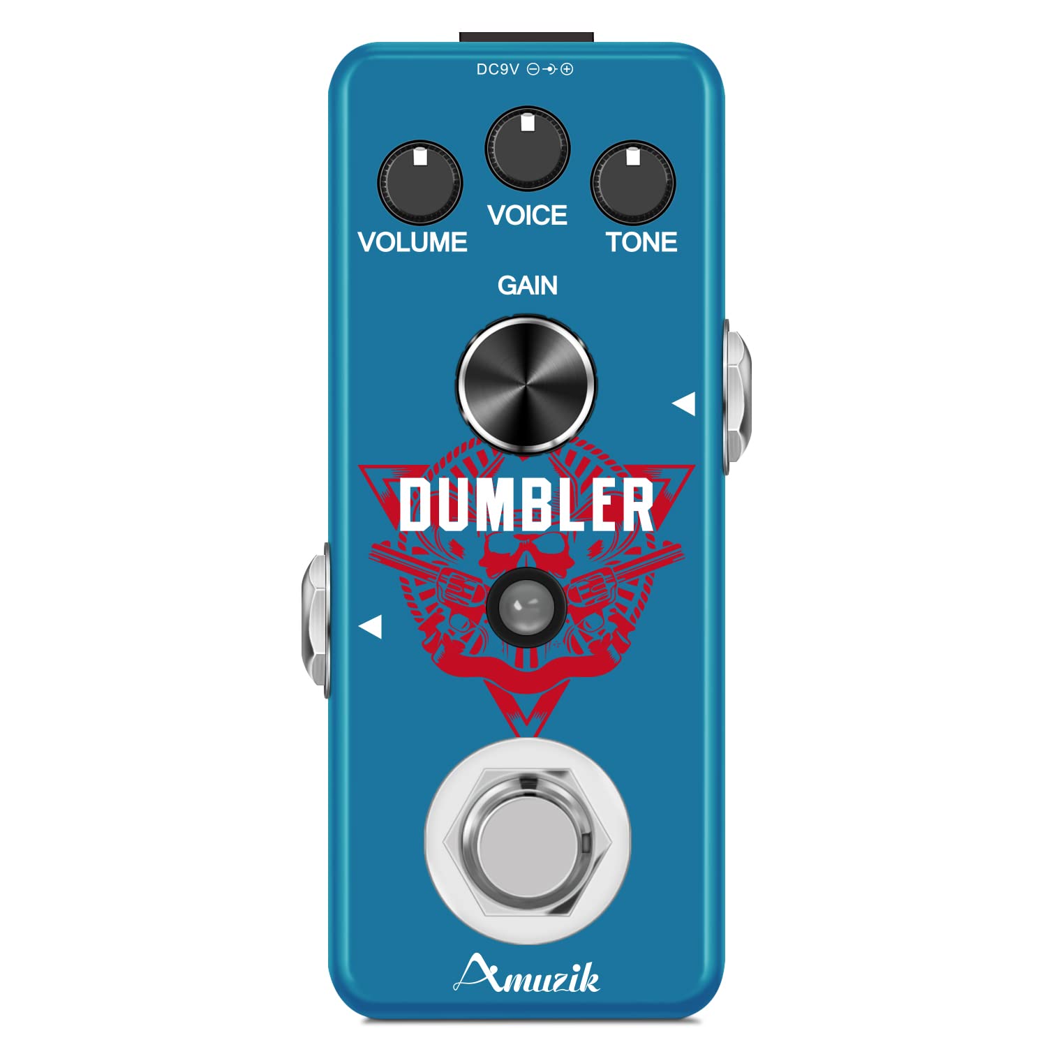 Amuzik Guitar Dumbler Pedal Analog Dumbler Overdrive Pedals for Electric Guitar with Medium Low Distortion Mini Size True Bypass
