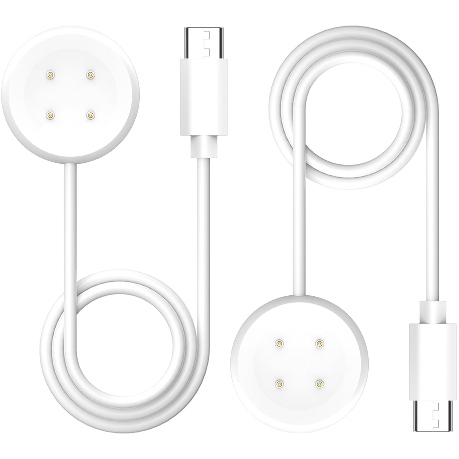 Photo 1 of [2-Pack] Charger Compatible for Google Pixel Watch 2/3/Fitbit Ace LTE Replacement Charging Cable (3.3Ft/100cm) [Not for Pixel Watch 1] (White, Type-C)