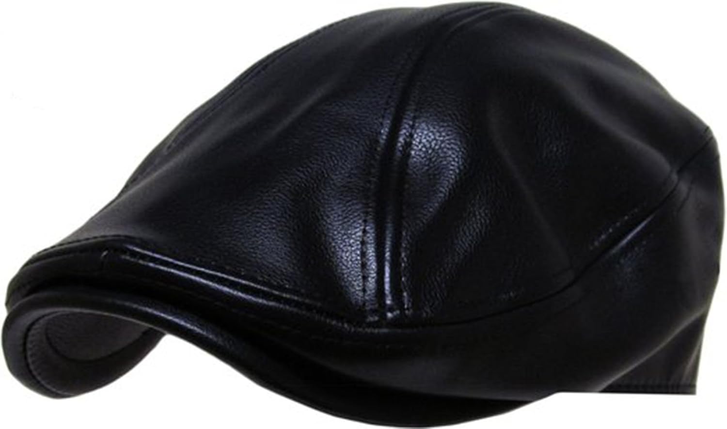 Men Genuine Newsboy Leather Hat Cap Gatsby Flat Golf Cabbie Made in USA