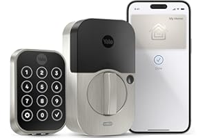 Yale Security Assure Lock 2 Plus Apple Home Keys (Tap to Open) Deadbolt, Satin Nickel Smart Keyless Entry Door Lock with Wi-Fi Connected Keypad for Code Entry and Remote Access, YRD450-N-WF1-619