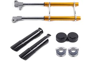 KWHXJ Front Fork Shocker, 49CC 2 Stroke Small Mini Fork Absorber Front Suspension Fork Shock for Off-Road Motorcycle Triple Dirt Pit Pro Trail Bike