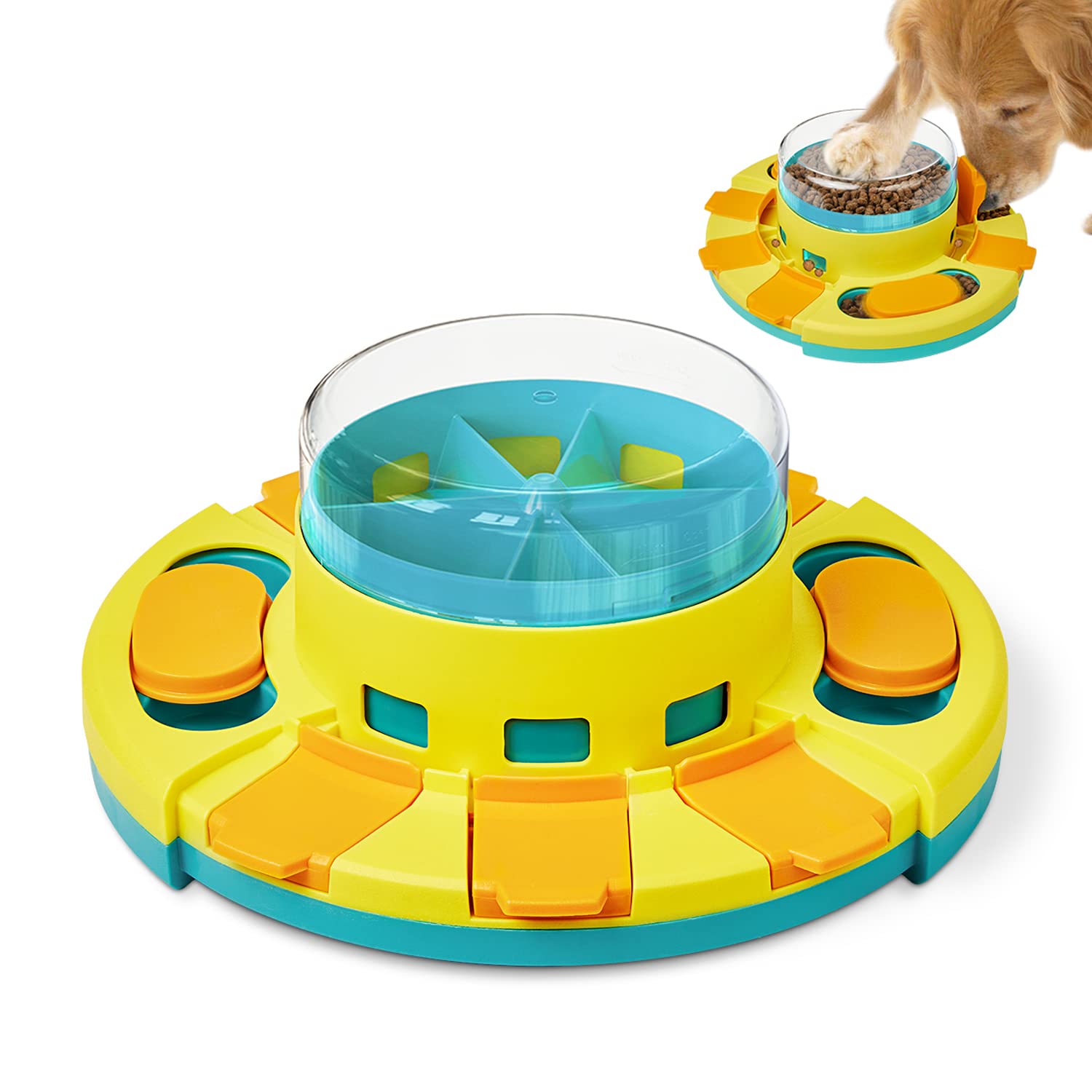 Photo 1 of Potaroma Dog Puzzle Toy 2 Levels, Slow Feeder, Pup Food Treat Feeding Dispenser for IQ Training and Entertainment for All Breeds 4.2 Inch Height