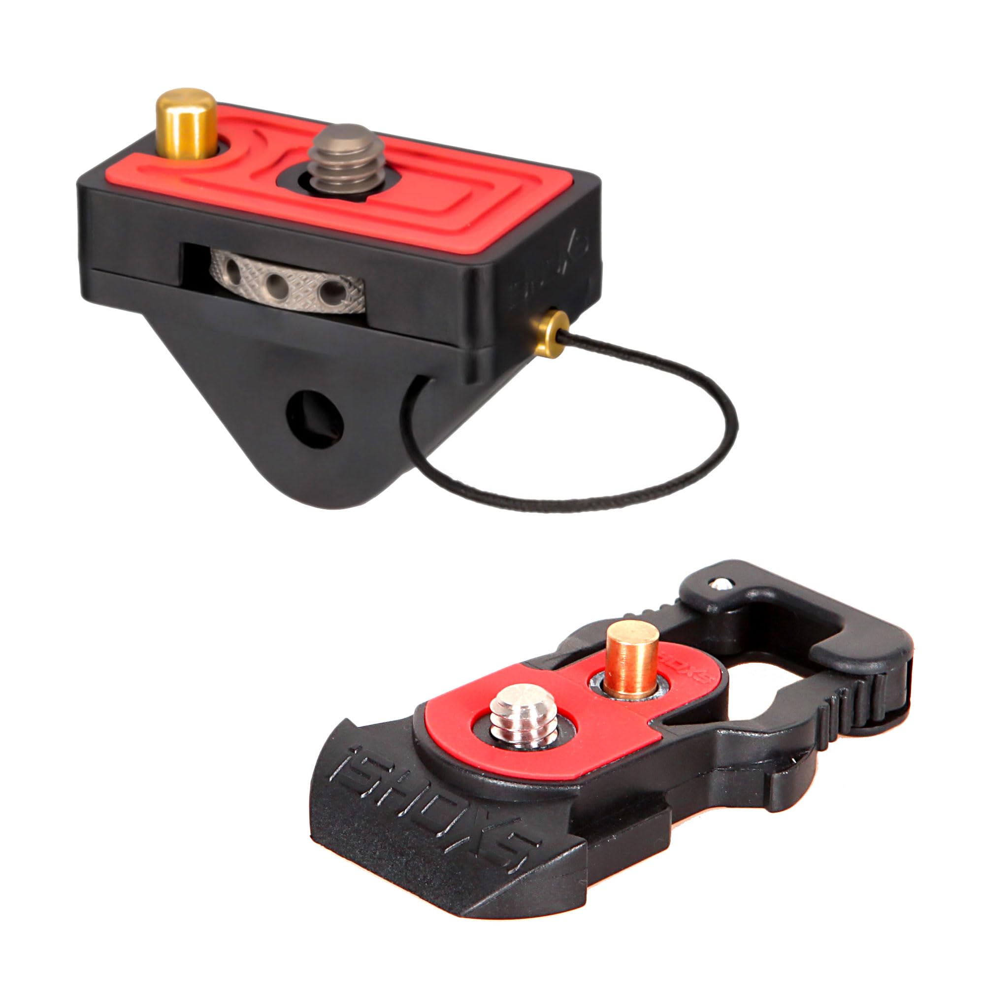 iSHOXS Sony-2-Profork/Pro Slider Tripod Adapter Set with Adhesive Pad Flat/Curved & 2K Mounting Handle - Suitable for All Devices with 1/4" Thread Connections and Holes for Videopin