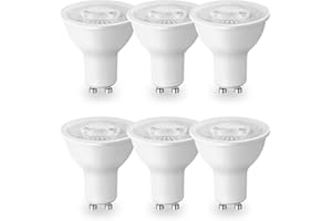 3000K Warm White GU10 LED Bulbs 6 Pack, 550 Lumen 7W Energy Saving Type, Equivalent to 50W Brightness, Suitable for Living Ro