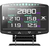 Lufi X1 Obd2 Gauge Display &ndash; Fuel Car Companion, Multi-Function &amp; Overload Protection