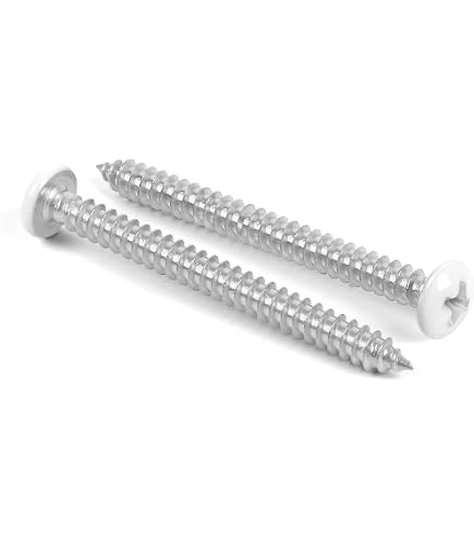 The Hillman Group 44447 8 X 3-Inch White Pan Head Phillips Sheet Metal...