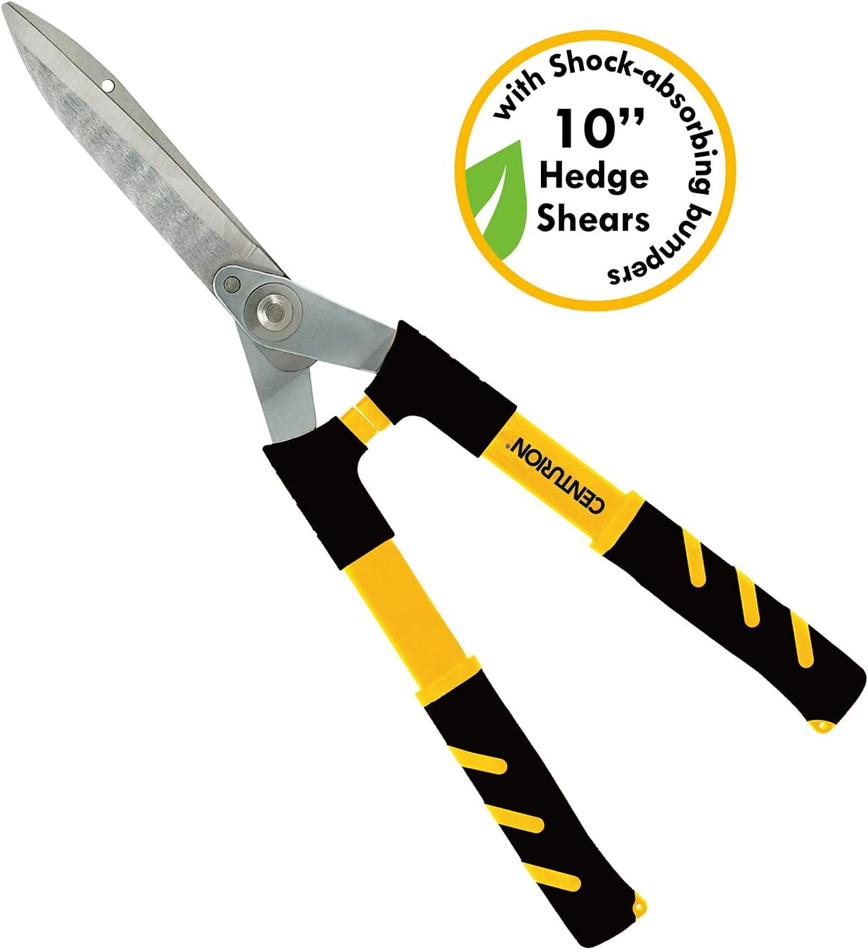 Centurion 208 Hedge Shears with 10-inch Blade, Shock-Absorbing Bumper Aluminum Handles for Trimming Borders, Boxwood, Bushes, Manual Hedge Clippers with Comfort Cushioned Grips : Garden & Outdoor