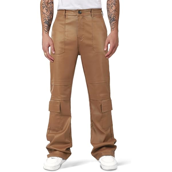 Pro Club Men's Nylon Cargo Pants, Brown, Small at Amazon Men's