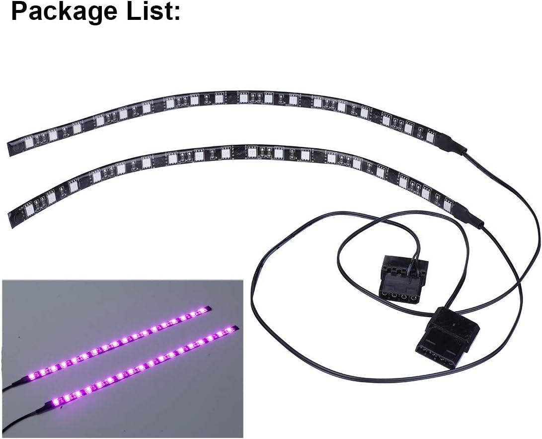Ubanner PC LED Flexible Light Strip Computer Lighting Pink with Magnetic for PC Case Computer Lighting Kit - Image 3