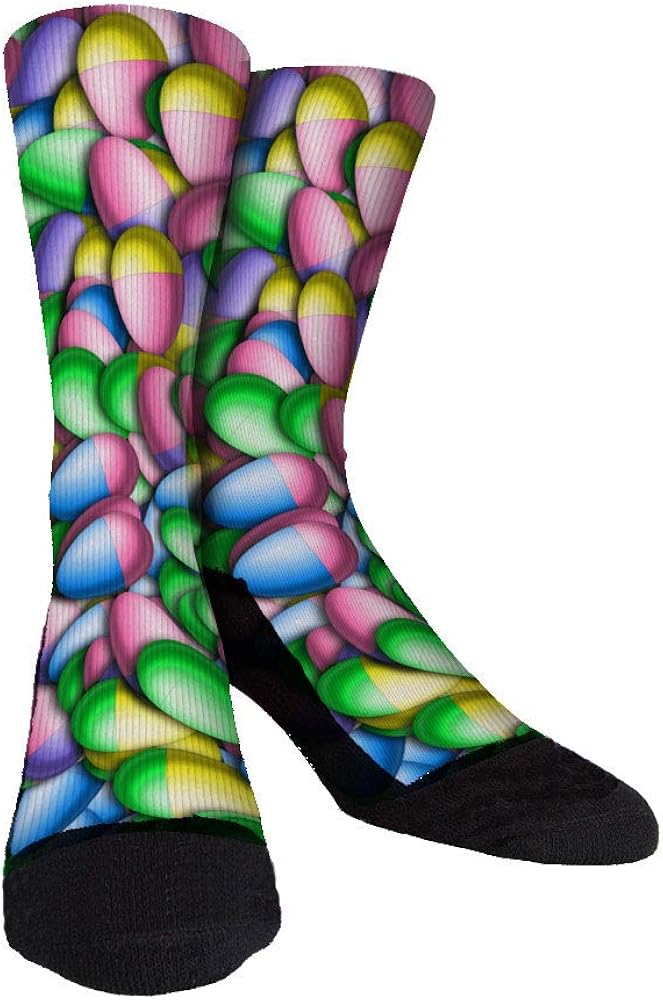 Eggz Unisex Easter Socks Multicolored Easter Egg Socks for Easter