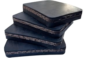 GANSNAY 4 Pack Heavy Duty Rubber Pads- Nylon Reinforced- 11,000lbs Capacity, Non-Slip Stabilizer Pads for Jack Stands, Motorcycle Kickstand, RV Leveling, Equipment Support- 0.9″ Height (6.3″×4.7″)