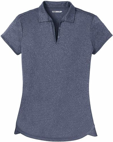 Joe's USA Ladies Moisture Wicking Heather Golf Polos in XS-4XL in