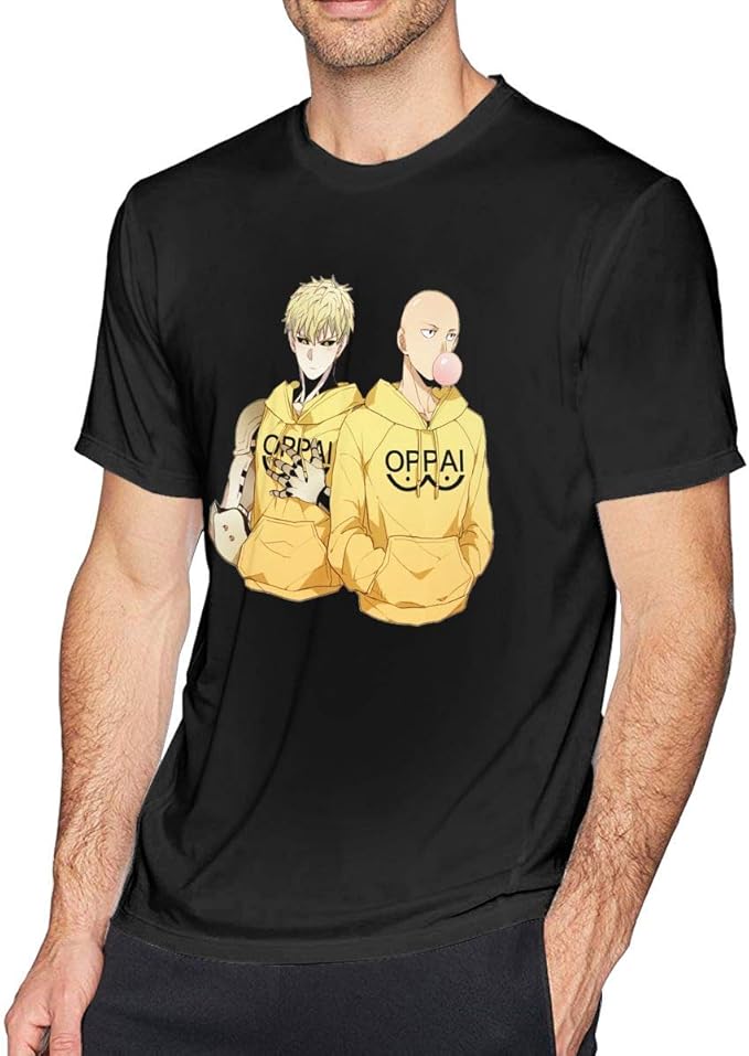 Amazon One Punch Man Mens T Shirt Round Neck Short Sleeve Summer 