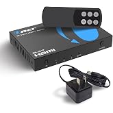 OREI 8K 3-Port HDMI 2.1 Switch, 3-in 1-Out, 8K@60Hz, Manual &amp; Auto Switch | hdmi switch with remote, hdmi switch 4k 120hz, HDR10+, Dolby Vision, VRR, ALLM, CEC, PS5/Xbox compatible