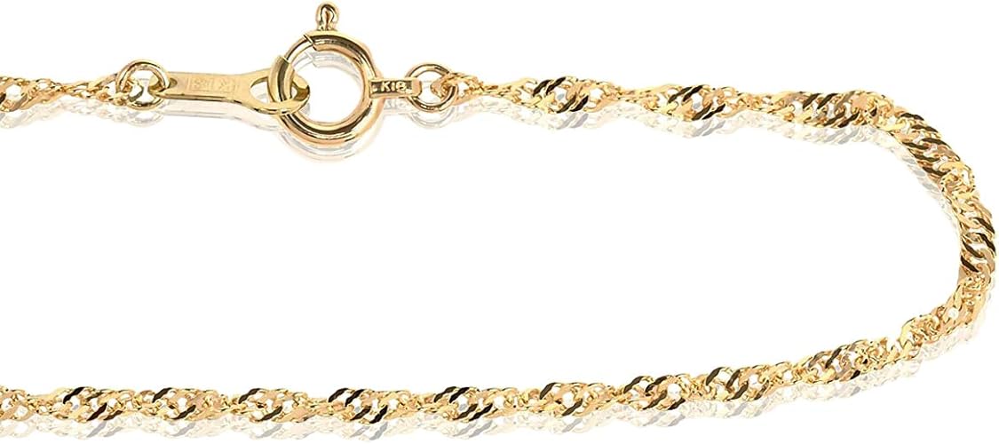 Amazon K18ゴールド スクリューブレスレット 1 6mm幅 16cm 1cm単位で選べる上品なチェーンブレス ブレスレット 通販