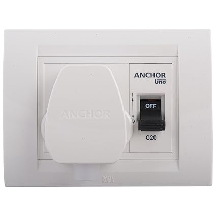 Anchor 36165 Ac Box Sheet Metal 20A Sp With Mcb, 20 Amp, White