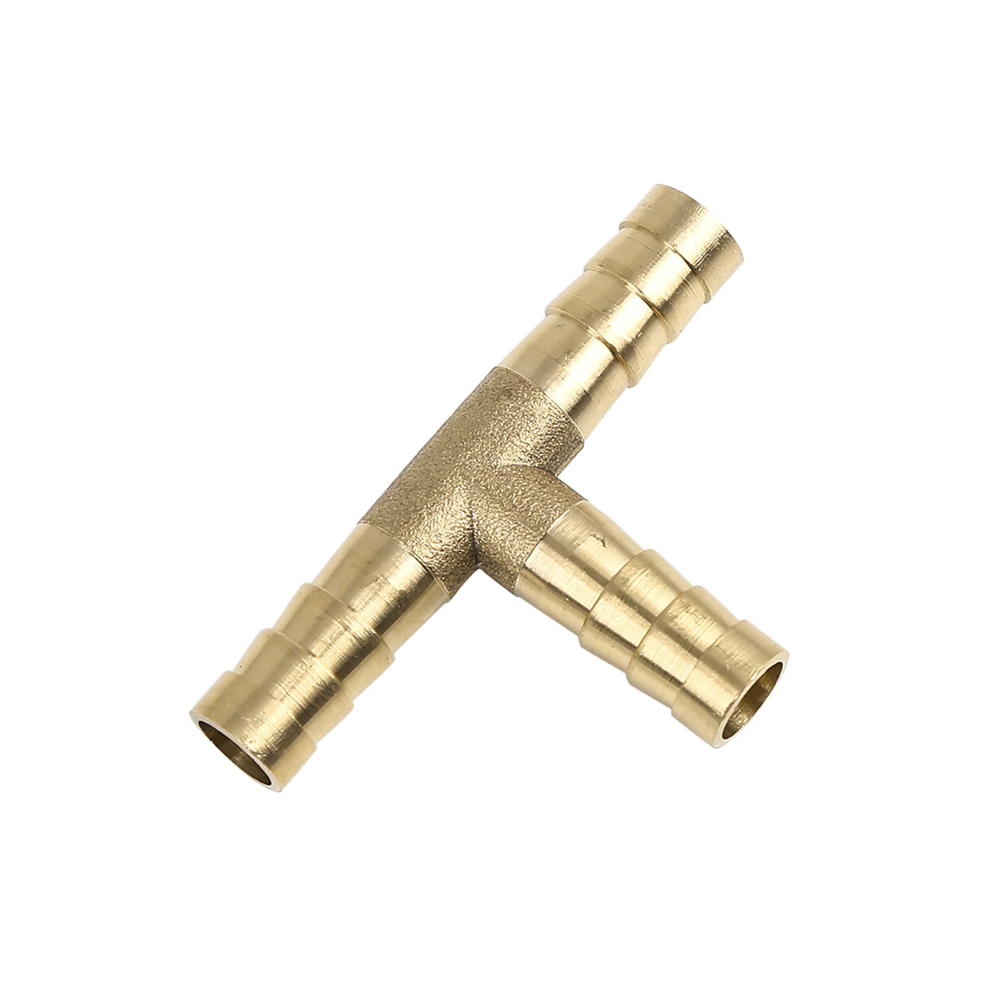 A ABSOPRO Brass Hose Barb Fitting Universal 8mm 3 Way Tee Joiner Adaptor