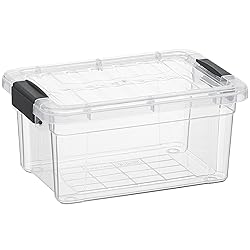 Superio Clear Storage Box with Lid, 1.85 Quart