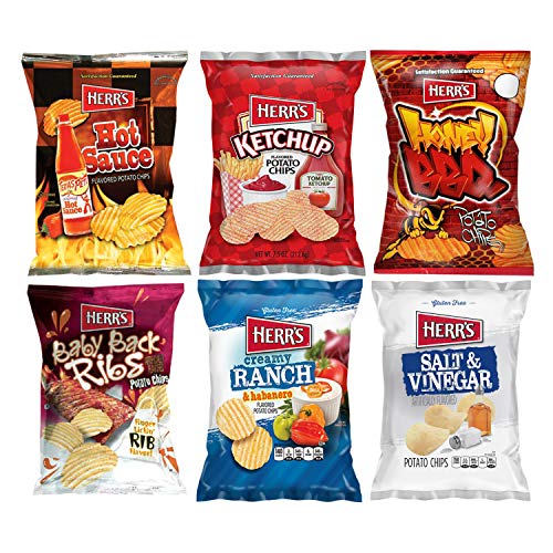 HERR'S Potato Chips, Honey BBQ, TX Pete Hot Sauce, Creamy Ranch Habanero, Salt & Vinegar, Baby Back Ribs, Ketchup Flavored, Gluten-Free, 1oz Bag (12-Pack) - Thumbnail 7