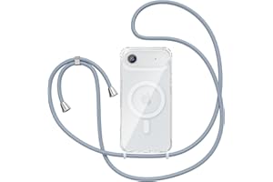 UCASONG Magnetic Case for iPhone Air 6.5",Compatible with Magsafe,Clear Crossbody Case with Adjustable Shoulder Neck Lanyard 