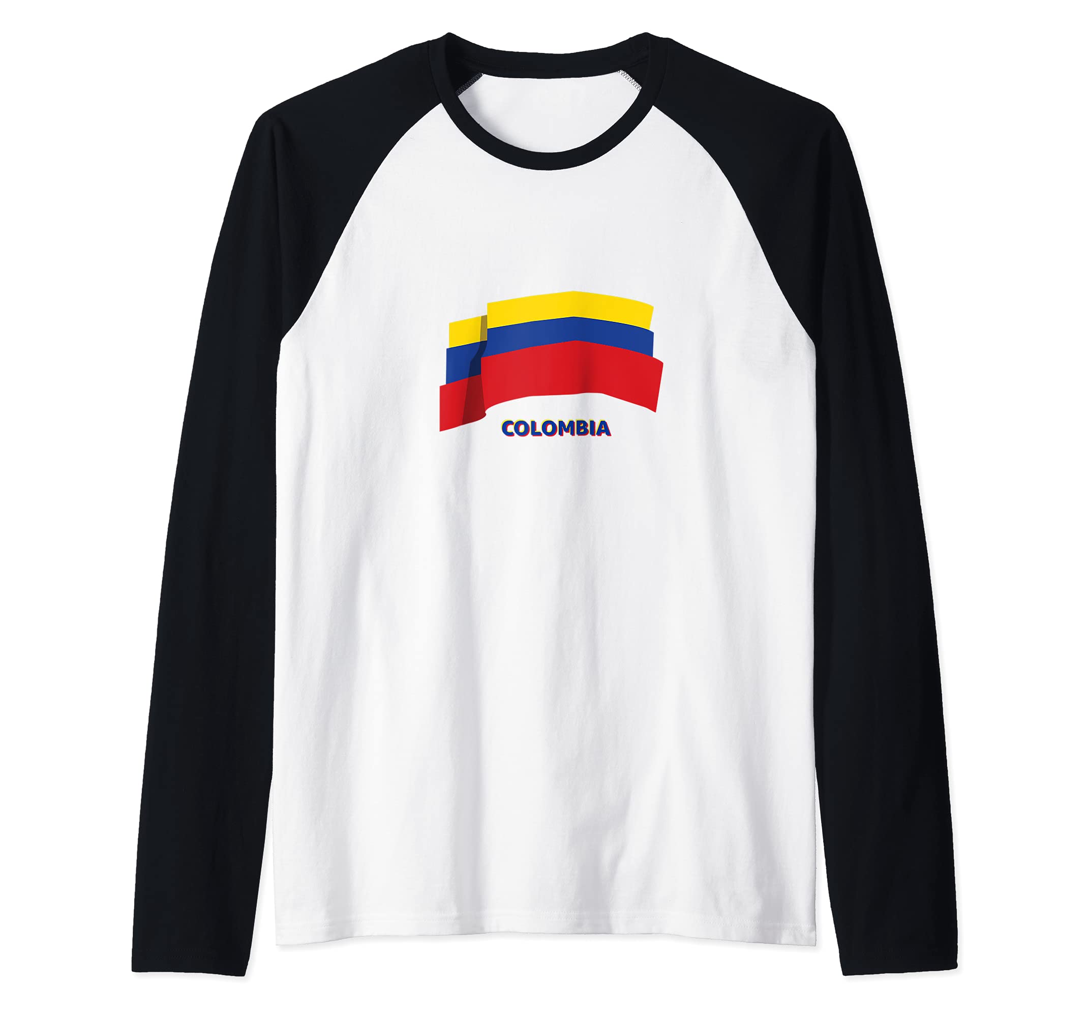 Flag Colombia Raglan Baseball Tee