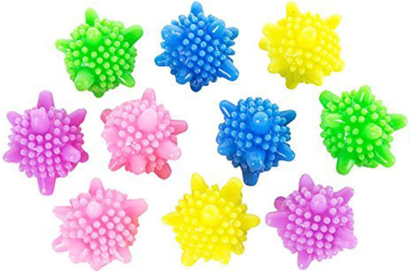 Solid Colorful Laundry Ball,Reusable Washing Balls for Cleaning and Anti-wraping,Set of 10 2.4 inch (Random Color)