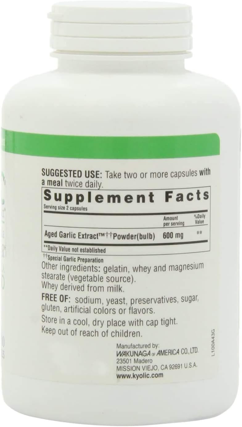 Kyolic Garlic Formula 100 Original Cardiovascular Formula (300 Capsules): Health & Personal Care