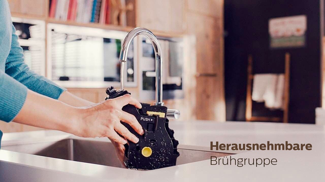 Eine herausnehmbare Brüheinheit für einen täglich frischen Kaffee aus Ihrem Touchscreen Vollautomaten