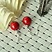 Lureme 10mm Perfect Round Red Natural Stone Silver Tone French Hook Drop Earrings for Women 02001504
