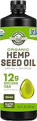 Manitoba Harvest Organic Hemp Seed Oil, 16.9 fl oz | Unrefined, Cold-Pressed, 12 g of Omegas 3 and 6 Per 15 mL Serving, Non-G