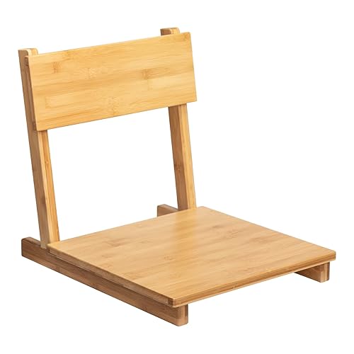 AbocoFur Bamboo Portable Floor Chair, Japanese Style Legless
