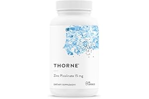 THORNE - Zinc Picolinate 15mg - Highly Absorbable Zinc Supplement - Supports Wellness, Immune System, Eye, Skin, and Reproductive Health* - Gluten-Free, Soy-Free, Dairy-Free - 60 Capsules