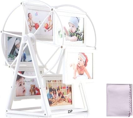 Amazon Dreampass 高級 観覧車フォトフレーム 写真立て 360度回転 回転式 フォトフレーム メモリアルギフト 出産 結婚 ホワイト 419 フォトフレーム 通販