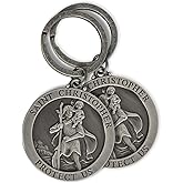 Dicksons Round Zinc Alloy Silver Christian Inspirational Split Key Ring for Bible Bag, Backpack, Purse, Lanyard or Wallet