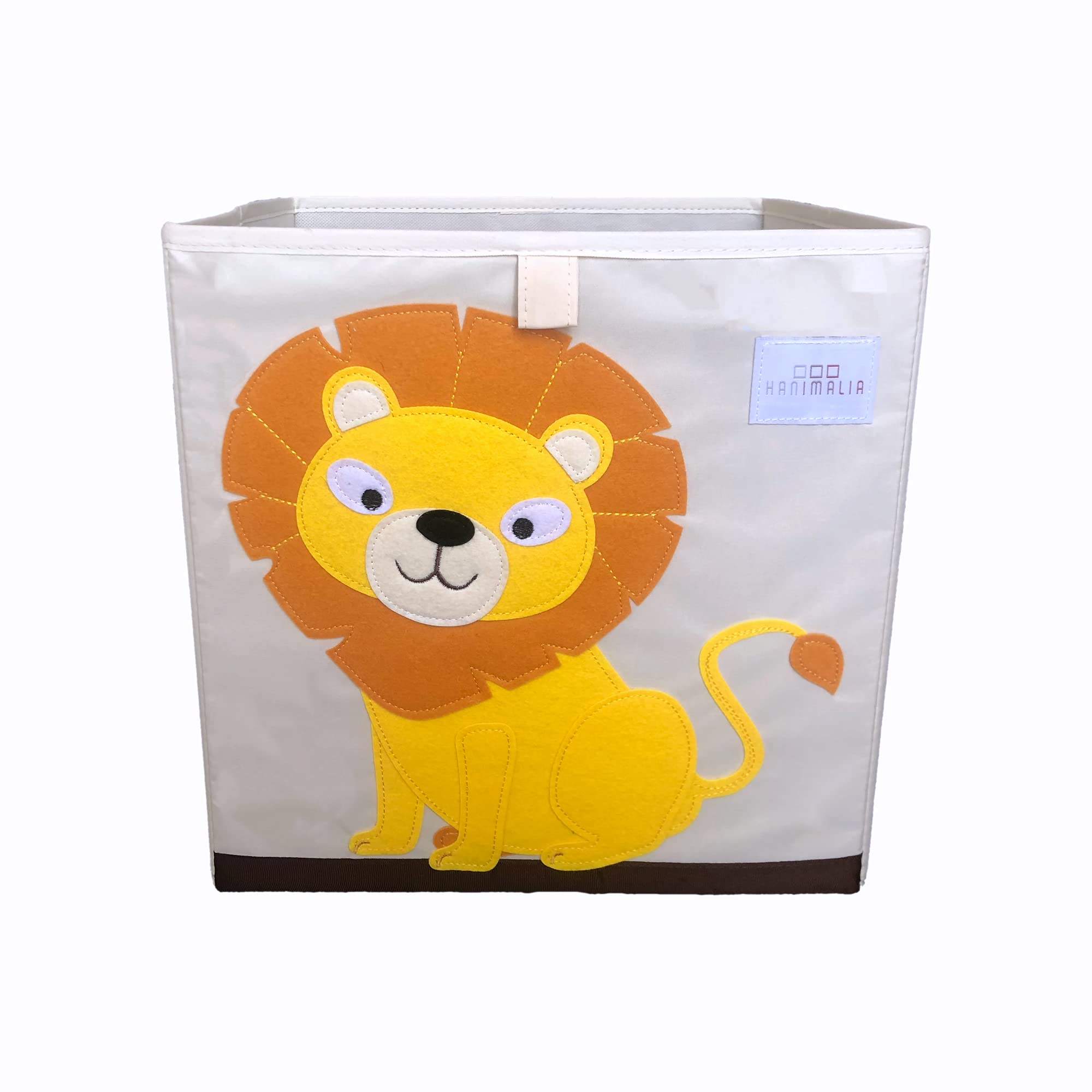 HANIMALIA Kids Toy Box, Toy Box, Storage Box, Cube Storage Box, Kallax Container 33 x 33 x 33 cm (Lion)