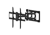 Amazon Basics Heavy Duty Dual Arm, Full Motion Articulating TV Mount for 37" to 80" TVs up to 132 lbs, VESA Compatible, Fits LED LCD OLED Flat Curved Screens, Black