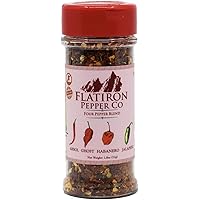 Flatiron Pepper Co - Four Pepper Blend. Premium Red Chile Flakes. Habanero - Jalapeno - Arbol - Ghost Pepper