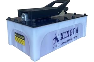 XFPC Air Hydraulic Pump 10,000 PSI, 3L Reservoir, NPT 3/8" Oil Outlet, NPT 1/4" Inlet, Hydraulic Pump Air Hydraulic Foot Pump, White