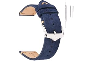 EACHE Leather Watch Bands For Men Vintage Watch Straps For Women Crazy Horse/Oil Wax/Suede/Vegetable-Tanned Leather Replacement Watchband 18mm 19mm 20mm 22mm