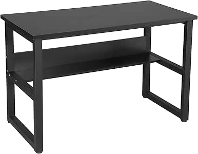 SONGMICS Mesa de Ordenador con Estante Integrado Escritorio de Oficina