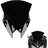 PSLER Motorcycle Windshield Windscreen for Ninja 500 2024-2026, 15" Black | Double bubble windscreen supports wind deflection, looks bad ass fits great for 2024 2025 2026 ninja 500, easy to install