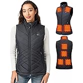 GOTOBI Women's Heated Vest with 16000mAh 7.4V Battery,9 Heating Zones, 4-in-1 Intelligent Switch with Light-Off