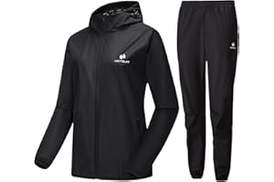 HOTSUIT Sauna Suit Women Machine Washable Sweat Sauna Jacket Pants Anti Rip Sweat Suits for Gym Workout