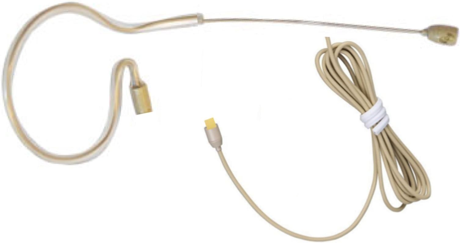 BED4Kc-SA Earset Headset Microphone 3.3" Child Boom, Replaceable Cable suit GTD Audio Bodypack Transmitters - single ear hook - lightweight - Cream - TA3F mini 3 pin XLR plug - 1 Year Warranty