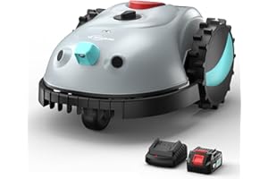 YARDCARE V100 Robotic Lawn Mower – Visual Navigation & Smart Obstacle Avoidance, Adjustable Cutting Height 0.8–2.4 in, Low-Noise Auto Mowing for Small Lawns up to 1,600 sq ft