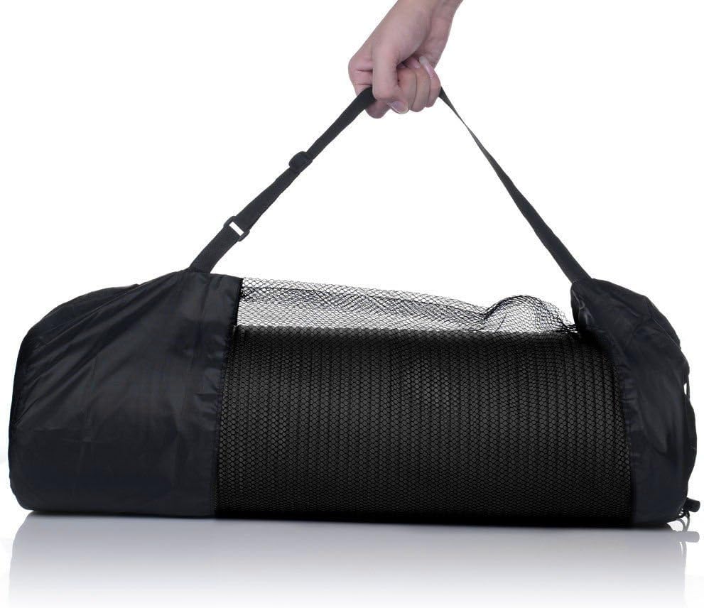 Exercise Mats Durable 72240.4" Yoga Mat 10mm Thick Nonslip Pad Exercise Fitness Yoga mat Bag yoga mat eco friendly yoga mat eco Black