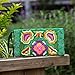DZT1968® Women's Embroidered Cloth Long Card Holder Handbag Phone Wallet With Strap (Green)