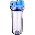 Pentair Pentek 150072 Traditional Standard Filter Housing, 3/4" NPT #10 Clear Water Filter Housing with Mounting Bracket Cap, 10-Inch, Blue/Clear